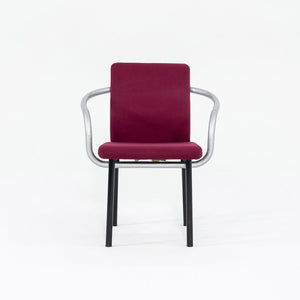 1995 Ettore Sottsass for Knoll Mandarin Dining Chair Silver w/ Pink Upholstery