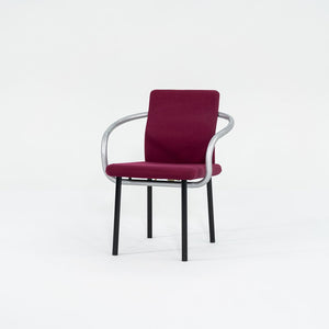 1995 Ettore Sottsass for Knoll Mandarin Dining Chair Silver w/ Pink Upholstery