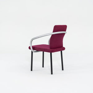 1995 Ettore Sottsass for Knoll Mandarin Dining Chair Silver w/ Pink Upholstery