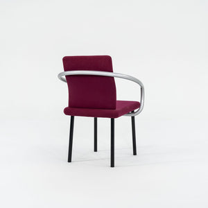 1995 Ettore Sottsass for Knoll Mandarin Dining Chair Silver w/ Pink Upholstery