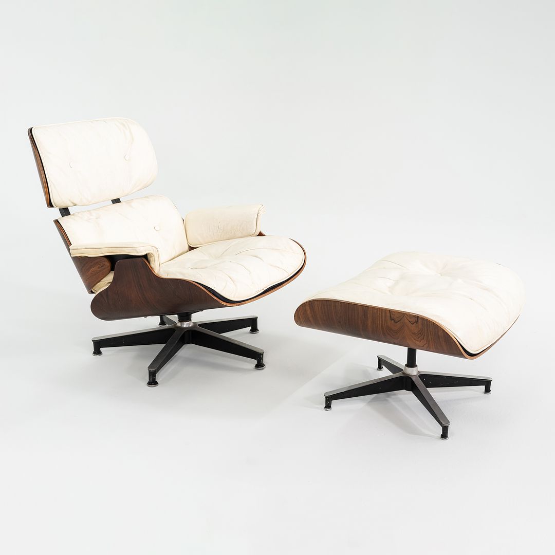 1964 Herman Miller Eames Lounge Chair and Ottoman in Rosewood and