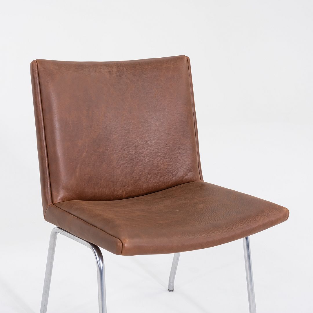 1960s Pair of Hans Wegner AP38 Airport Chairs A.P. Stolen of Denmark w/ Leather