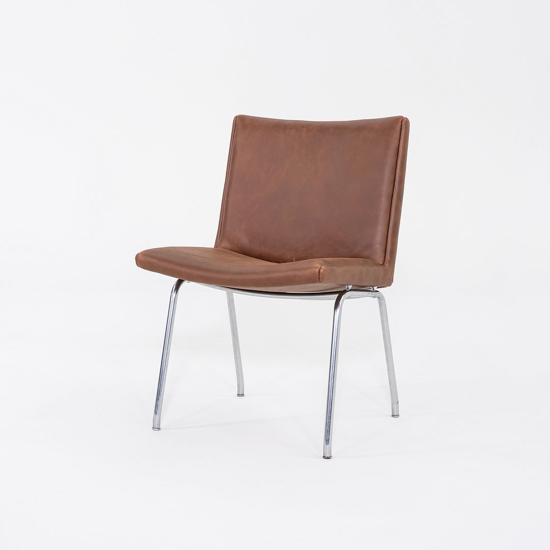 1960s Pair of Hans Wegner AP38 Airport Chairs A.P. Stolen of Denmark w/ Leather