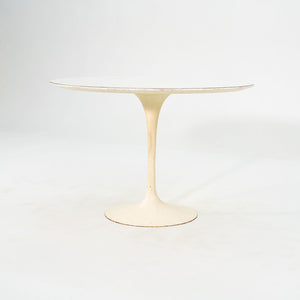 1960s Eero Saarinen Knoll Tulip Pedestal Dining Table 42" White Top, Model 173F