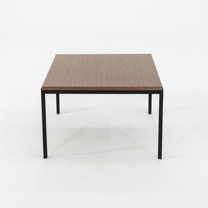 1960s Florence Knoll T Angle 24 x 24 inch Side / End Table Steel & Wood Veneer