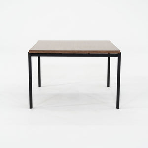1960s Florence Knoll T Angle 24 x 24 inch Side / End Table Steel & Wood Veneer
