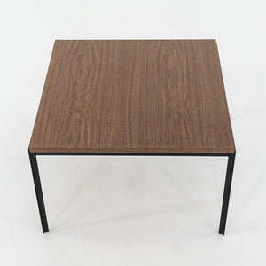 1960s Florence Knoll T Angle 24 x 24 inch Side / End Table Steel & Wood Veneer