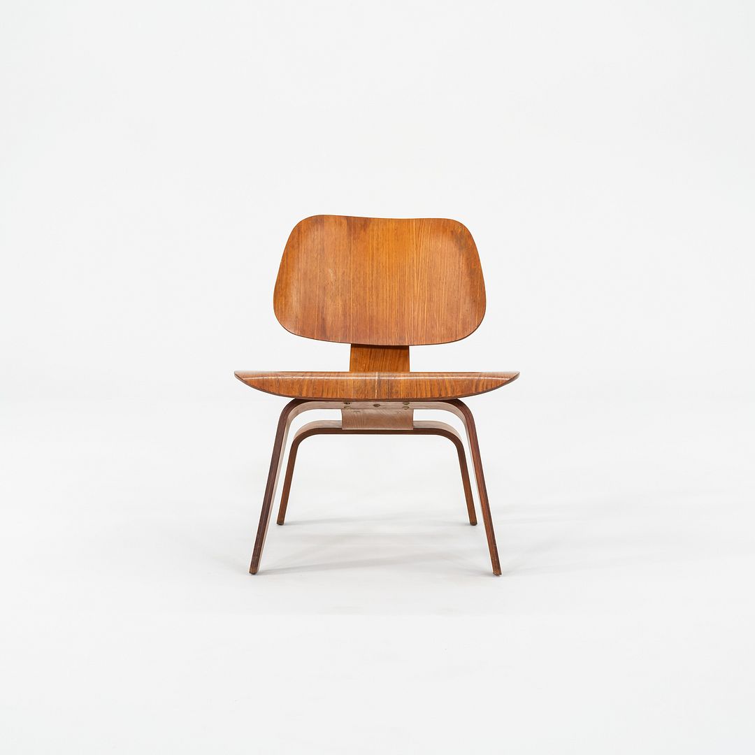 C. 1948 Herman Miller and Evans Charles & Ray Eames LCW Lounge Chair Calico Ash