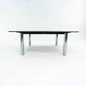 2006 Custom Black Granite and Chromed Steel Conference or Dining Table 72x72in