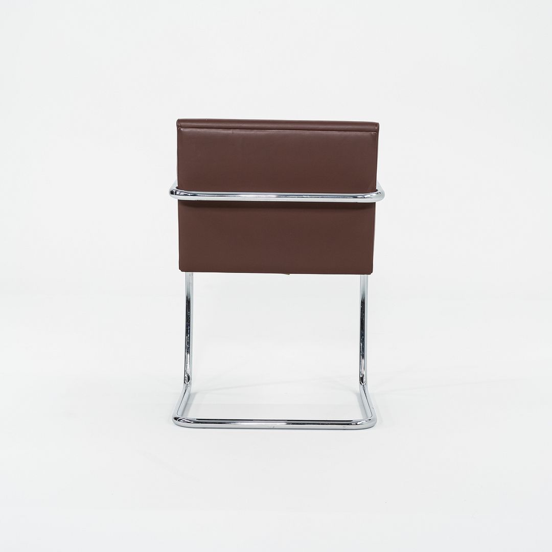 2004 Mies van der Rohe for Knoll Brno Thin Pad Tubular Dining Arm Chair 4x Avail