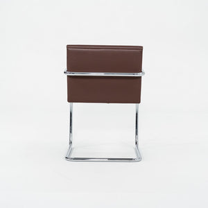2004 Mies van der Rohe for Knoll Brno Thin Pad Tubular Dining Arm Chair 4x Avail