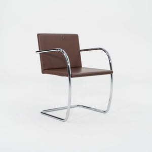 2004 Mies van der Rohe for Knoll Brno Thin Pad Tubular Dining Arm Chair 4x Avail