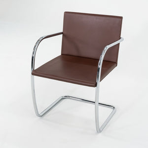 2004 Mies van der Rohe for Knoll Brno Thin Pad Tubular Dining Arm Chair 4x Avail