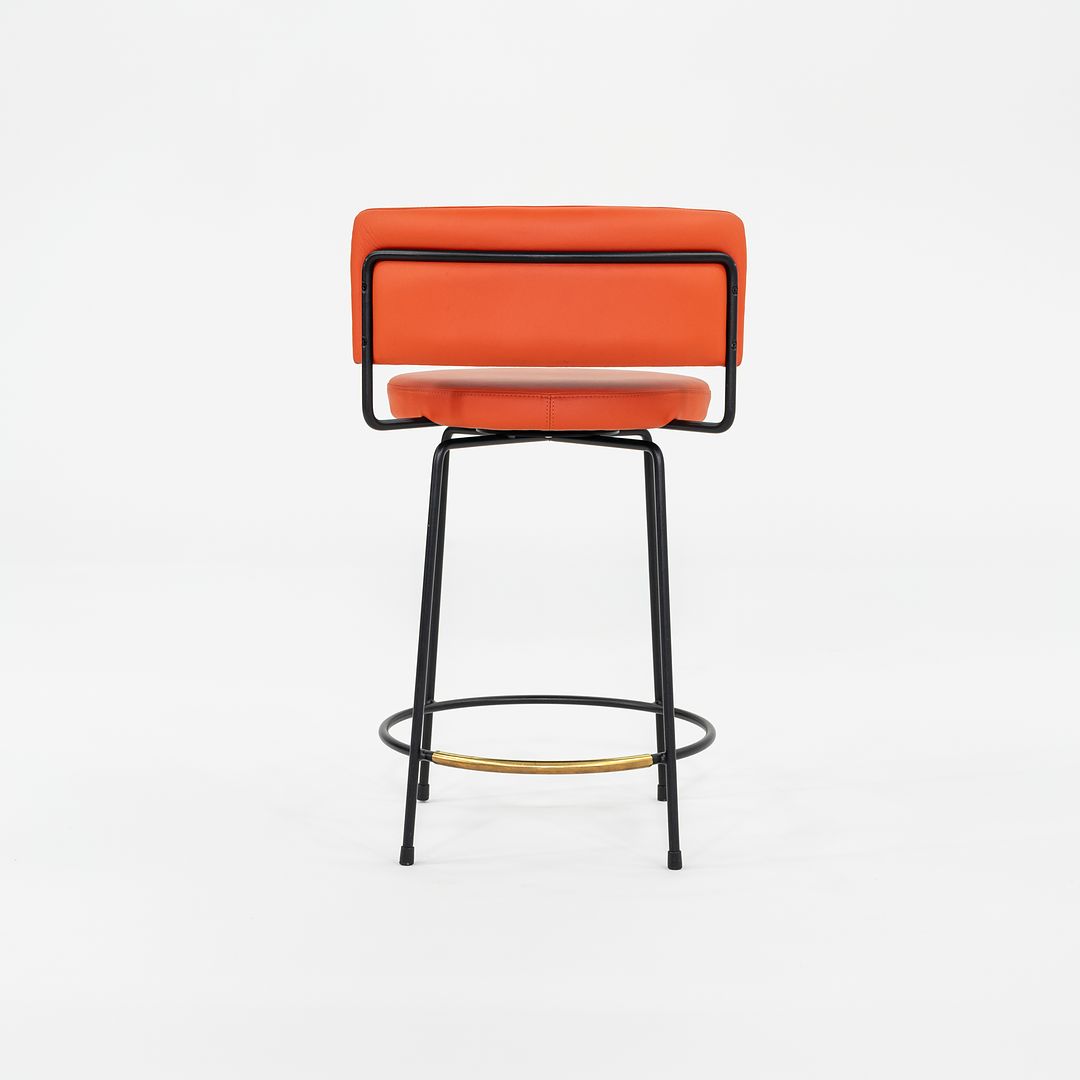 C. 2022 Grazia & Co Diiva Swivel Counter Stool in Orange 2x Available