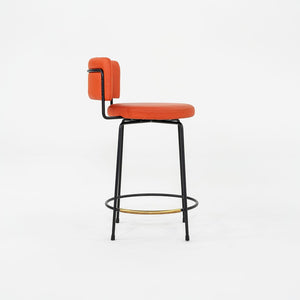 C. 2022 Grazia & Co Diiva Swivel Counter Stool in Orange 2x Available