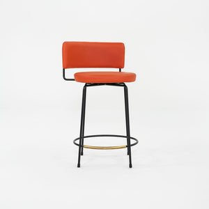 C. 2022 Grazia & Co Diiva Swivel Counter Stool in Orange 2x Available