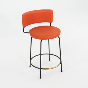 C. 2022 Grazia & Co Diiva Swivel Counter Stool in Orange 2x Available