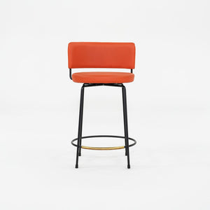 C. 2022 Grazia & Co Diiva Swivel Counter Stool in Orange 2x Available