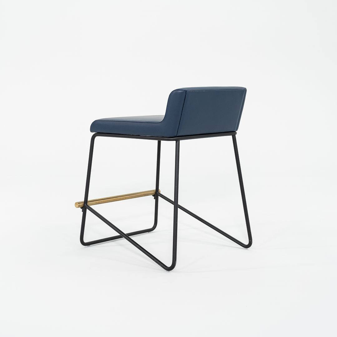 2021 Reza Feiz for Phase Design Kickstand Low Counter Stool in Blue 9x Available