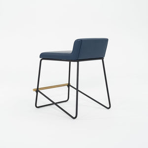 2021 Reza Feiz for Phase Design Kickstand Low Counter Stool in Blue 9x Available