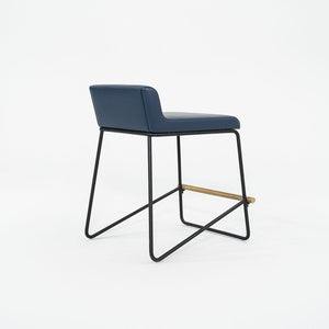 2021 Reza Feiz for Phase Design Kickstand Low Counter Stool in Blue 9x Available