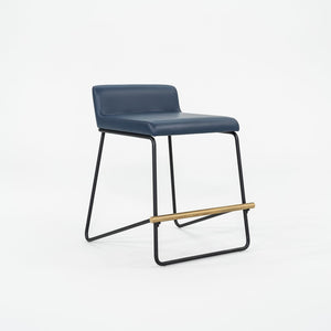 2021 Reza Feiz for Phase Design Kickstand Low Counter Stool in Blue 9x Available