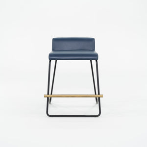 2021 Reza Feiz for Phase Design Kickstand Low Counter Stool in Blue 9x Available