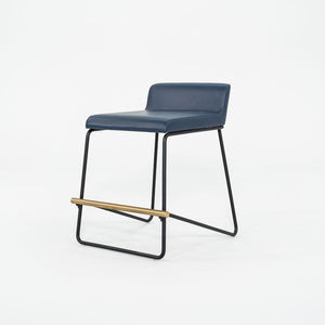 2021 Reza Feiz for Phase Design Kickstand Low Counter Stool in Blue 9x Available