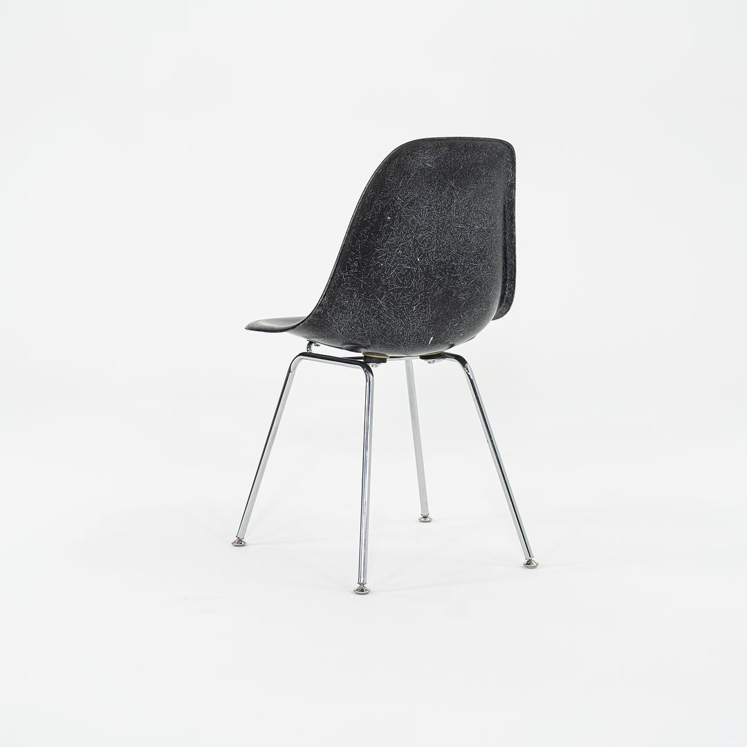 SOLD 2010s Set of Four Modernica Eames Fiberglass Dining Side Shell Chairs in Black