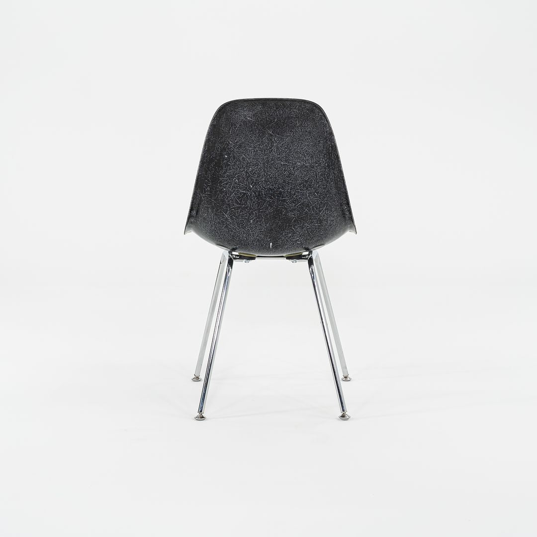 SOLD 2010s Set of Four Modernica Eames Fiberglass Dining Side Shell Chairs in Black