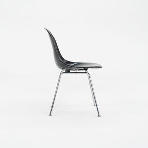 SOLD 2010s Set of Four Modernica Eames Fiberglass Dining Side Shell Chairs in Black