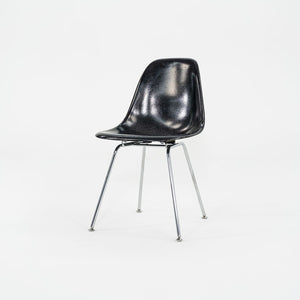 SOLD 2010s Set of Four Modernica Eames Fiberglass Dining Side Shell Chairs in Black