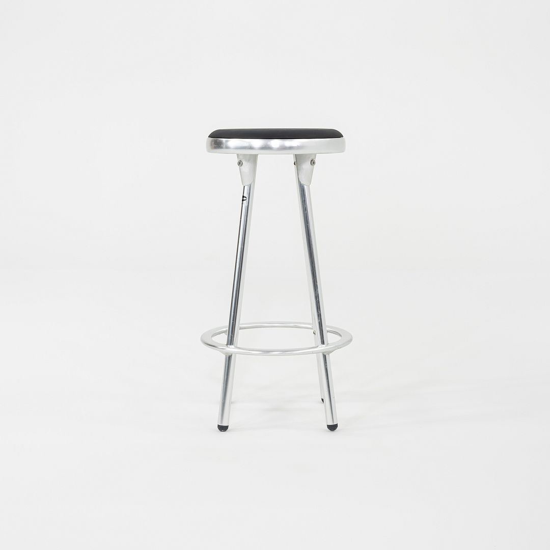 2000s Pair of Indecasa Aluminum Counter Stools for DWR by Joan Casas i Ortinez