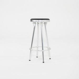 2000s Pair of Indecasa Aluminum Counter Stools for DWR by Joan Casas i Ortinez