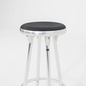 2000s Pair of Indecasa Aluminum Counter Stools for DWR by Joan Casas i Ortinez