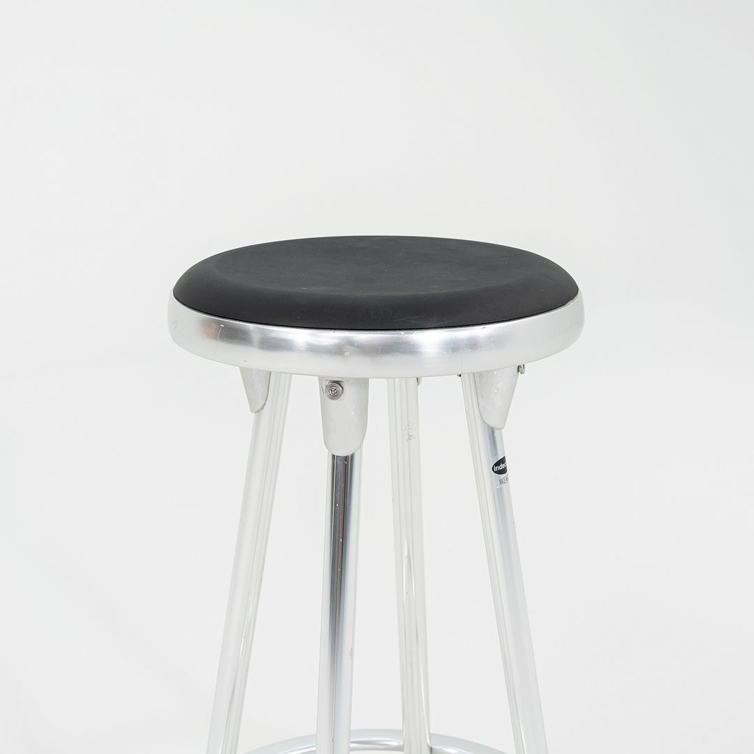 2000s Pair of Indecasa Aluminum Counter Stools for DWR by Joan Casas i Ortinez