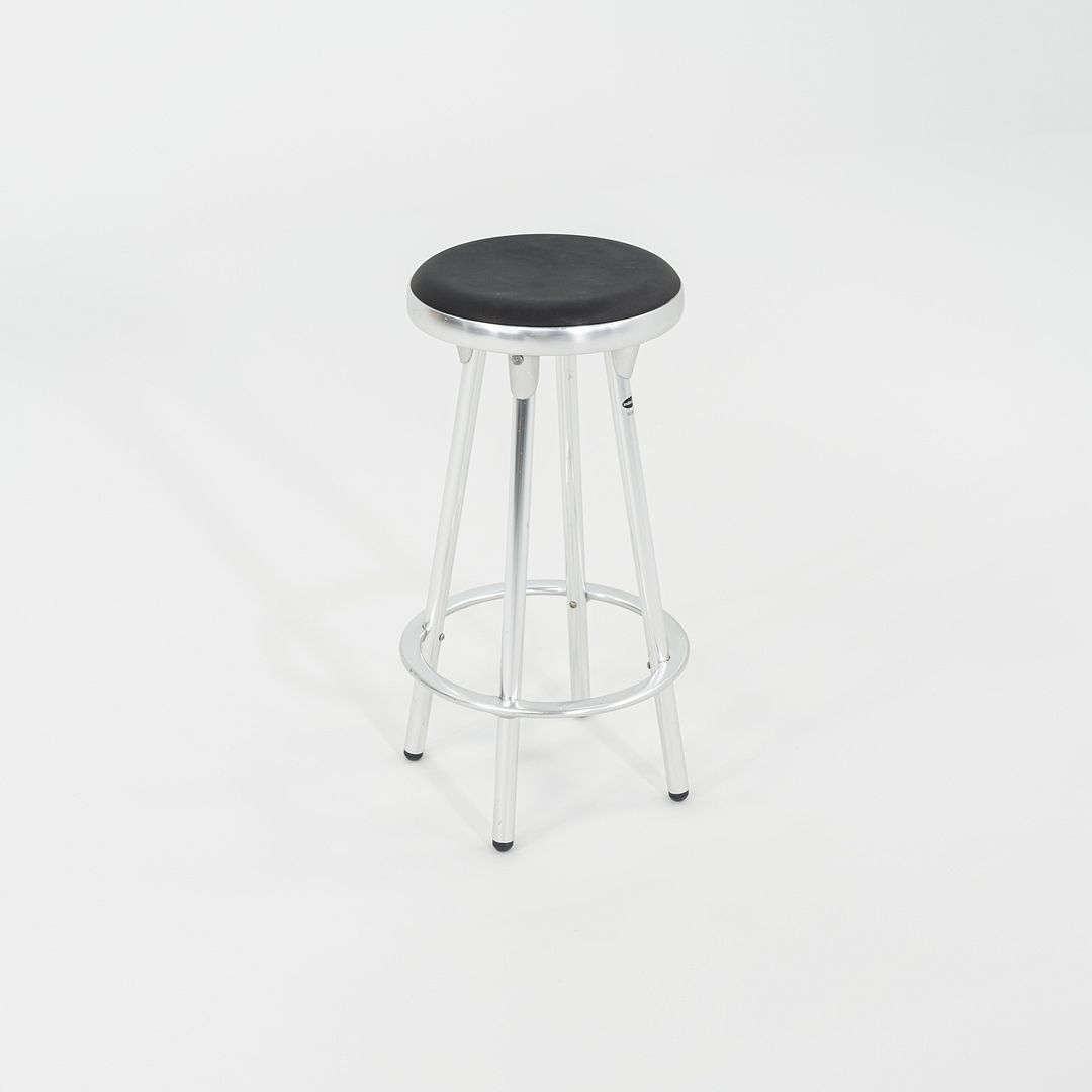 2000s Pair of Indecasa Aluminum Counter Stools for DWR by Joan Casas i Ortinez