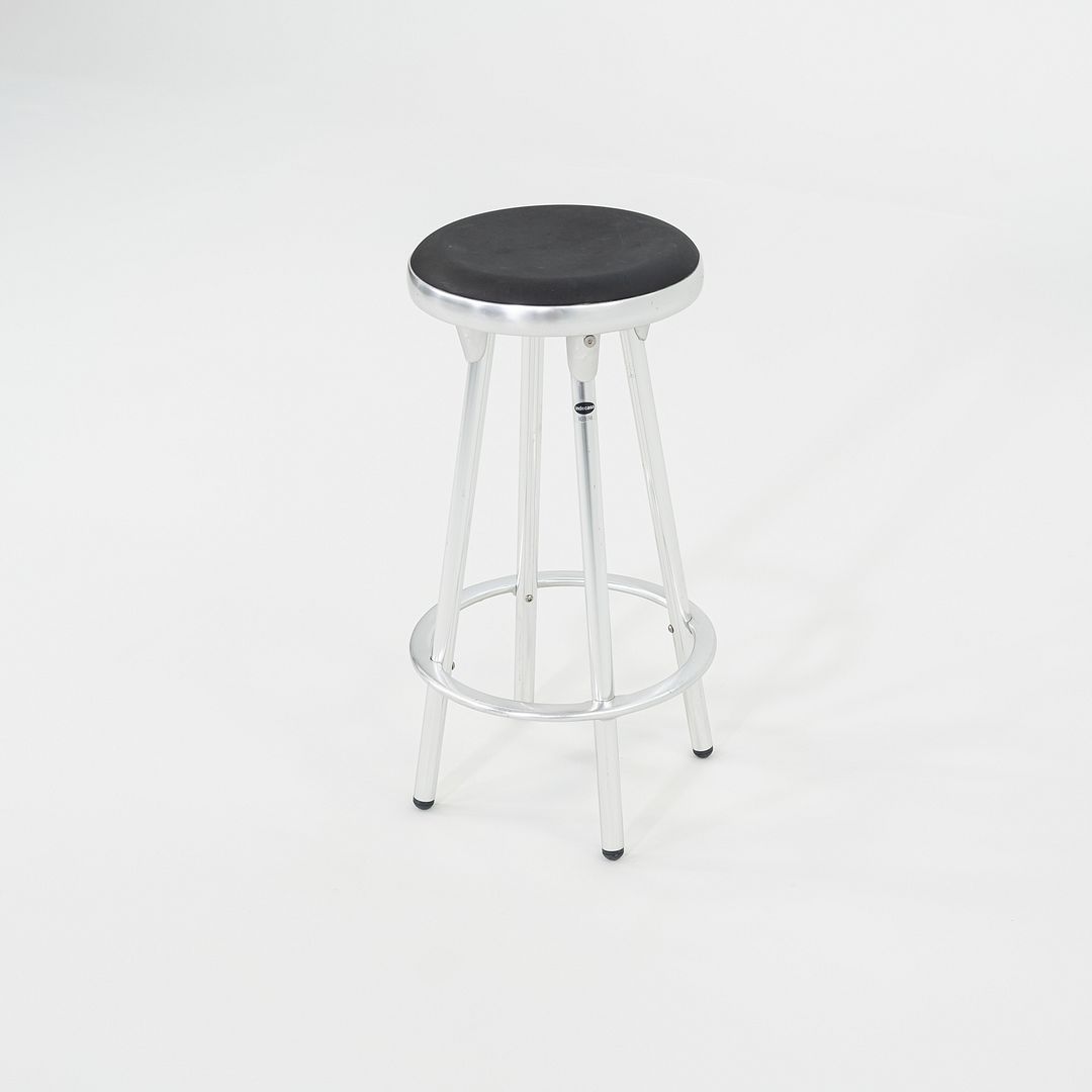 2000s Pair of Indecasa Aluminum Counter Stools for DWR by Joan Casas i Ortinez