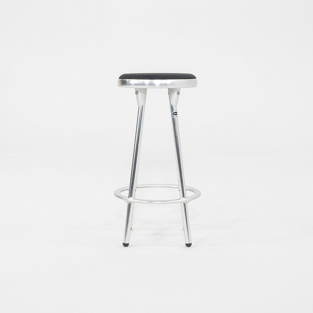 2000s Pair of Indecasa Aluminum Counter Stools for DWR by Joan Casas i Ortinez