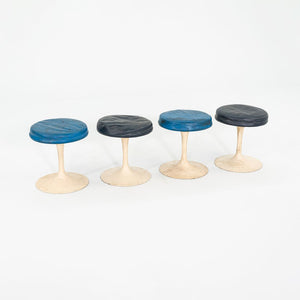 1960s Eero Saarinen for Knoll 152 White Tulip Stools 4x Available