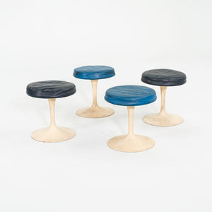 1960s Eero Saarinen for Knoll 152 White Tulip Stools 4x Available