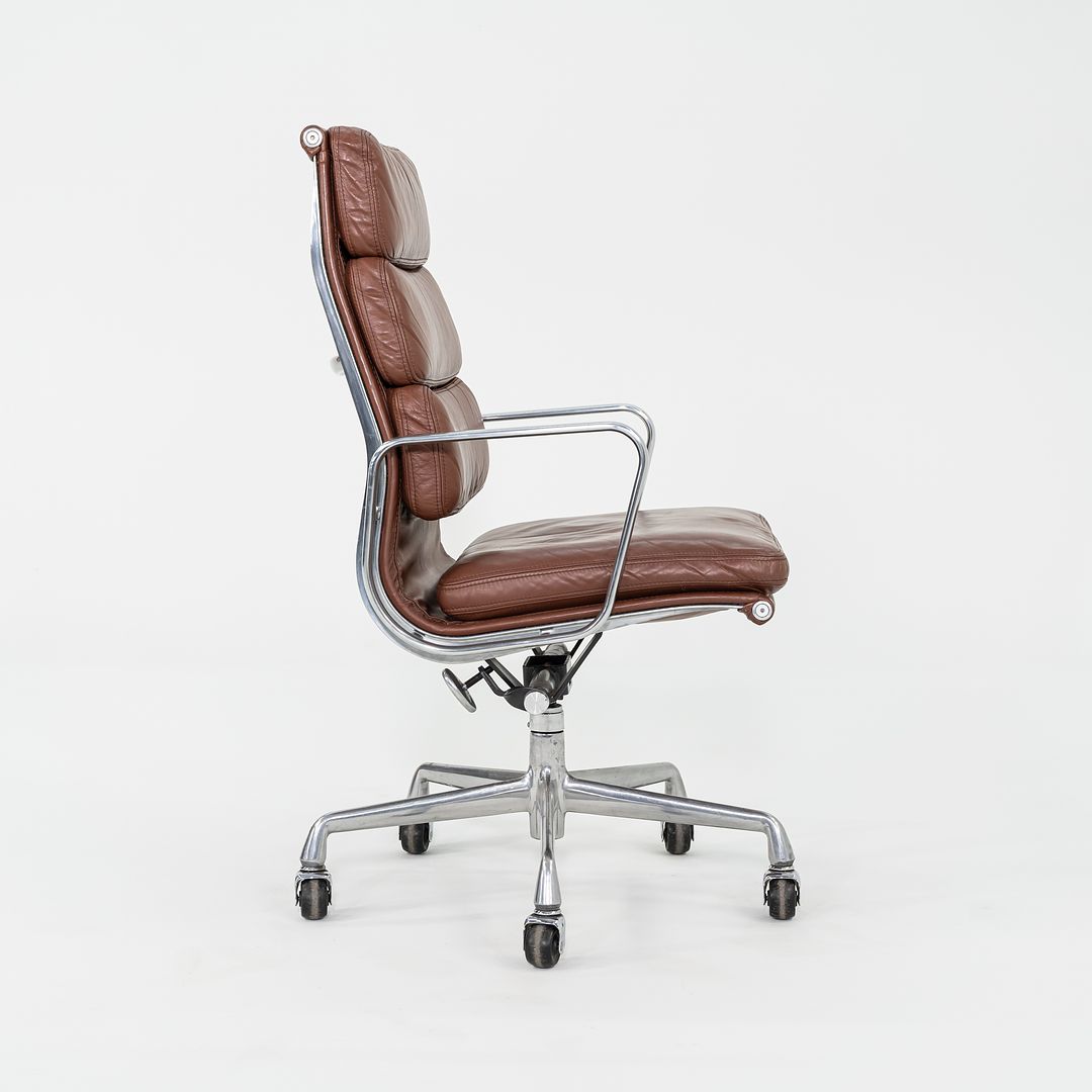 SOLD 1996 Herman Miller Eames Soft Pad Executive Desk Chair in Brown Leather 2x Available
