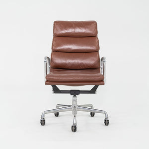 SOLD 1996 Herman Miller Eames Soft Pad Executive Desk Chair in Brown Leather 2x Available