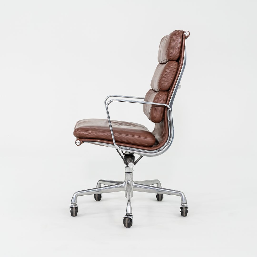 SOLD 1996 Herman Miller Eames Soft Pad Executive Desk Chair in Brown Leather 2x Available