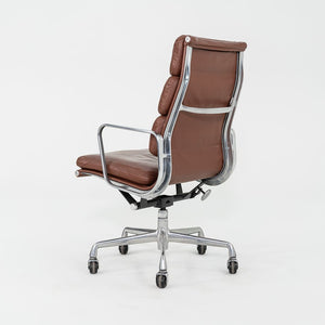 SOLD 1996 Herman Miller Eames Soft Pad Executive Desk Chair in Brown Leather 2x Available