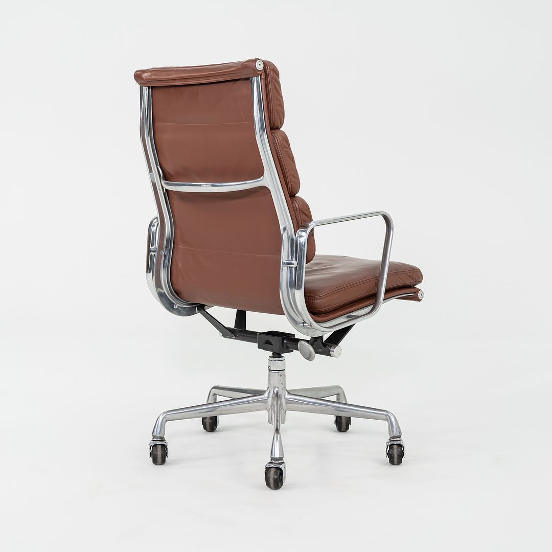 SOLD 1996 Herman Miller Eames Soft Pad Executive Desk Chair in Brown Leather 2x Available