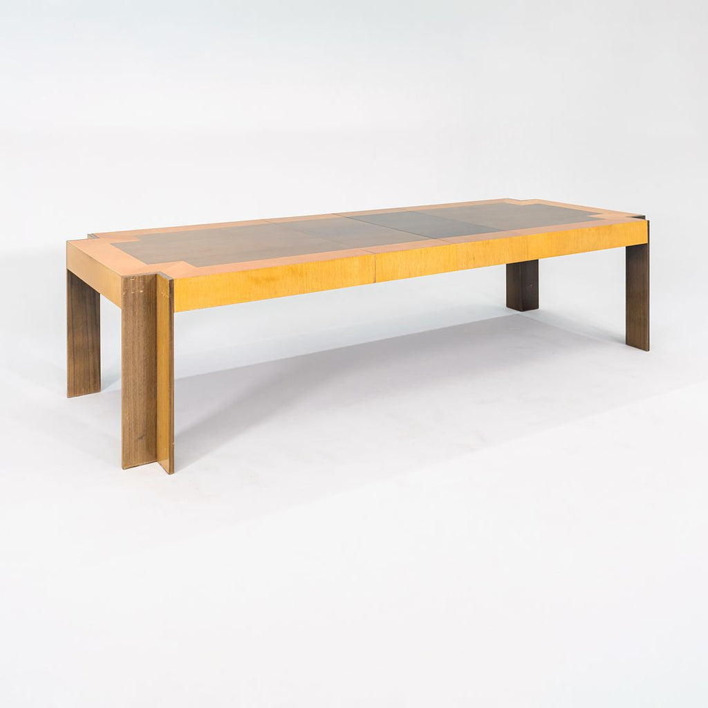 1989 Leon Rosen for Pace Collection Medina Dining Table with Two Leaves 84-121 inches