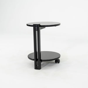 1980s Pace Collection Black Lacquered Occasional End Table on Casters