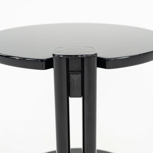 1980s Pace Collection Black Lacquered Occasional End Table on Casters