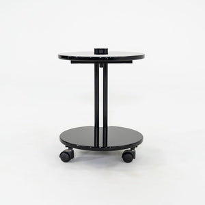 1980s Pace Collection Black Lacquered Occasional End Table on Casters